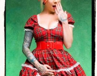 Maria Brink in nylon stockings in this moment