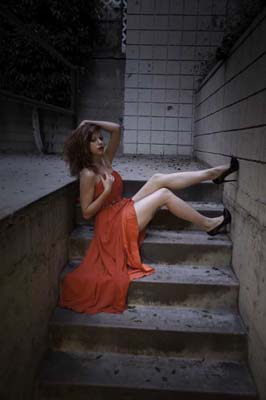 Natalia Golunga in dress