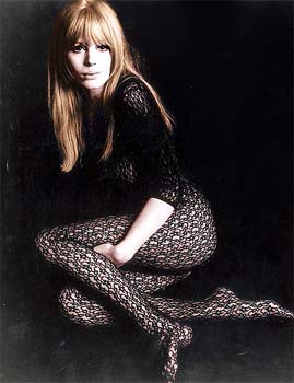 Marianne Faithfull black stockings