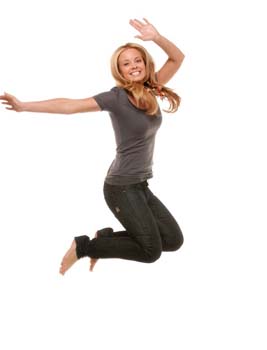 Misty Kingma jumping