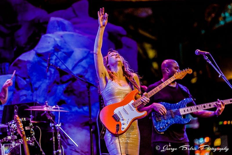 Ana Popovic mohegan sun silver dress